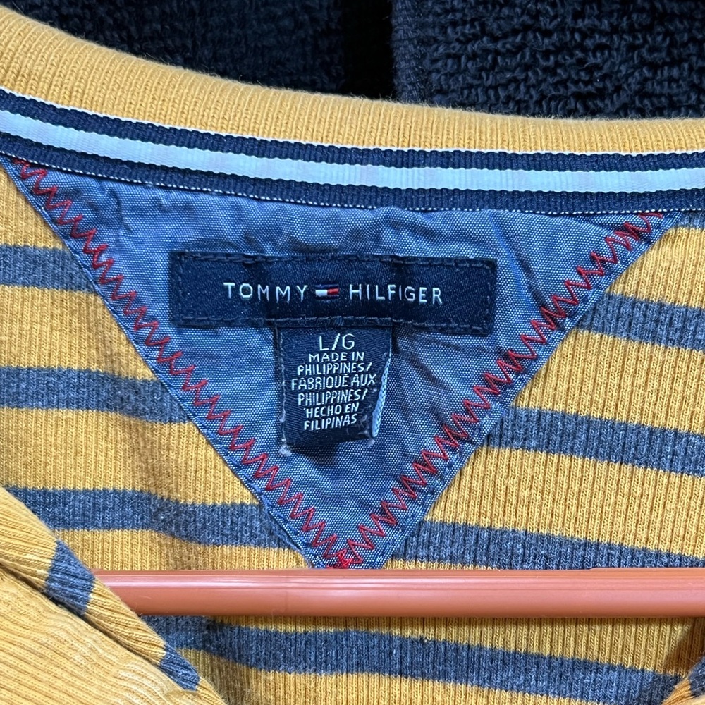 Tommy Hilfiger Mustard and Navy Striped Top